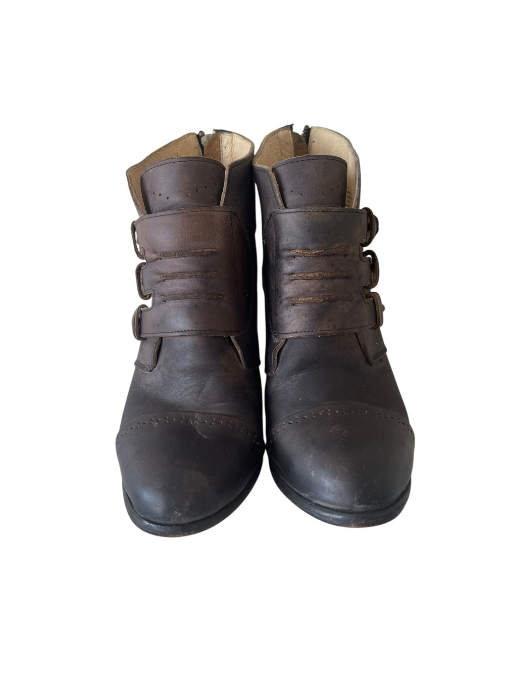 Freebird By Steven Malbec Ankle Bootie Zipper Buckle Leather Boot 8